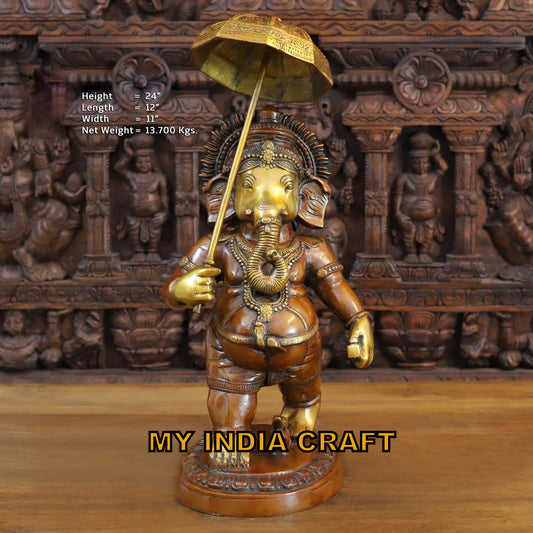 24" Standing Ganpati statue