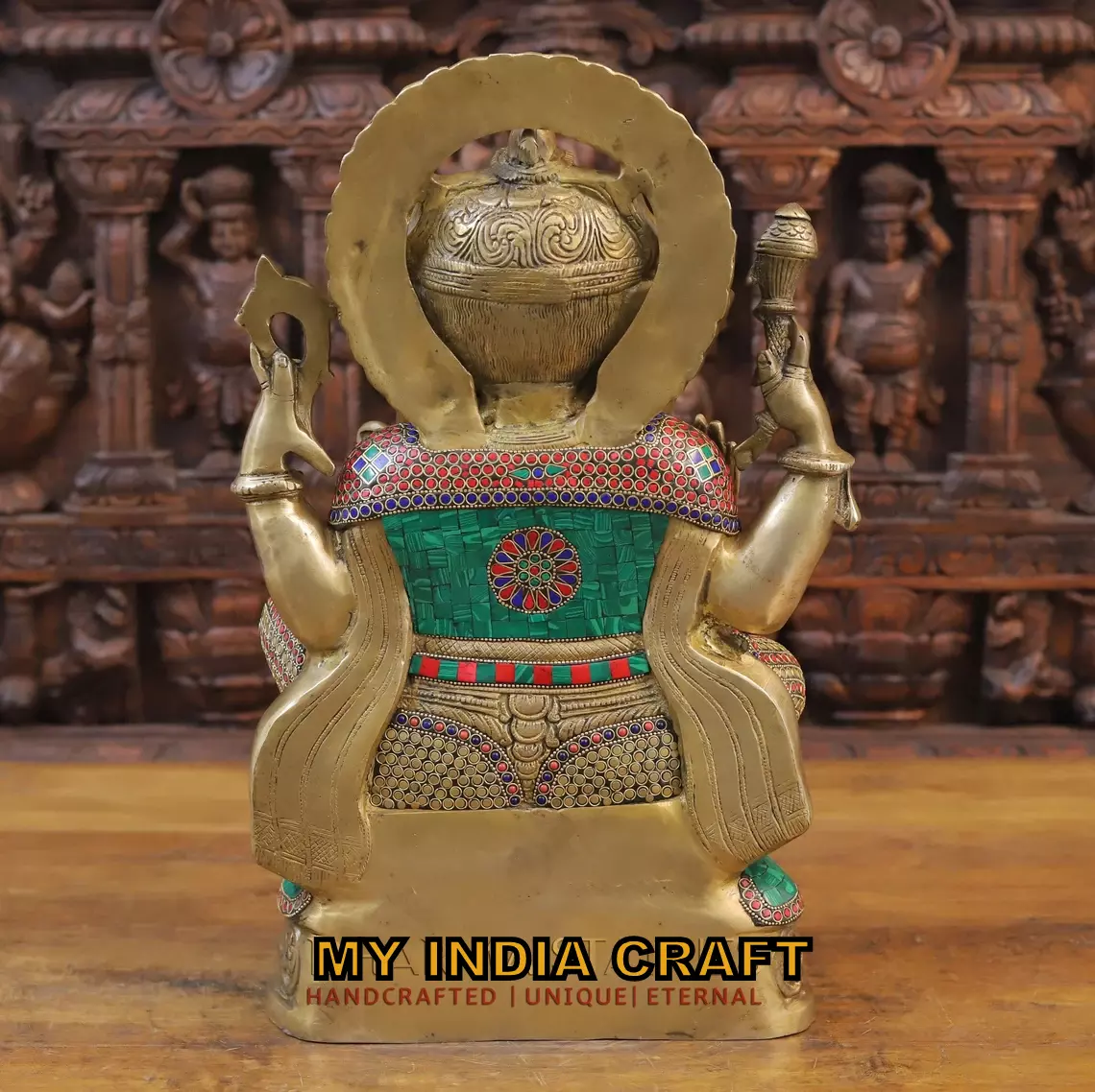 19" brass Ganesh statue