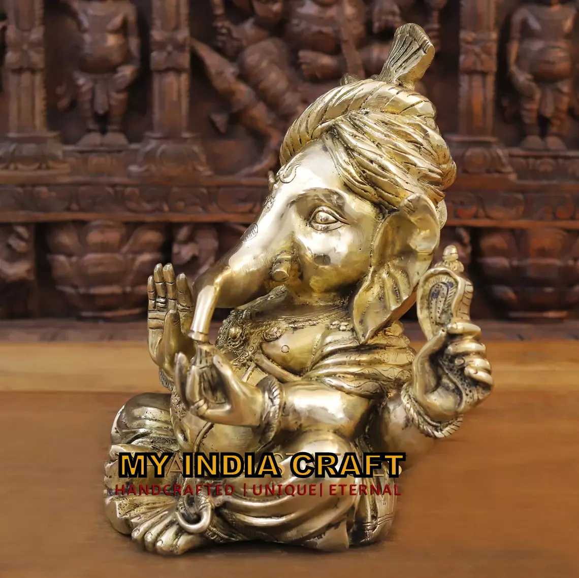 14" paghdi Ganesh statue