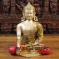12.5" buddha statue brass