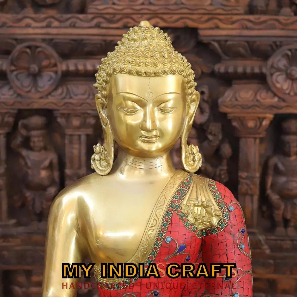 20" Buddha Statue in red