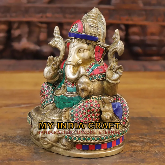 8.5" Ganeshji murti for success